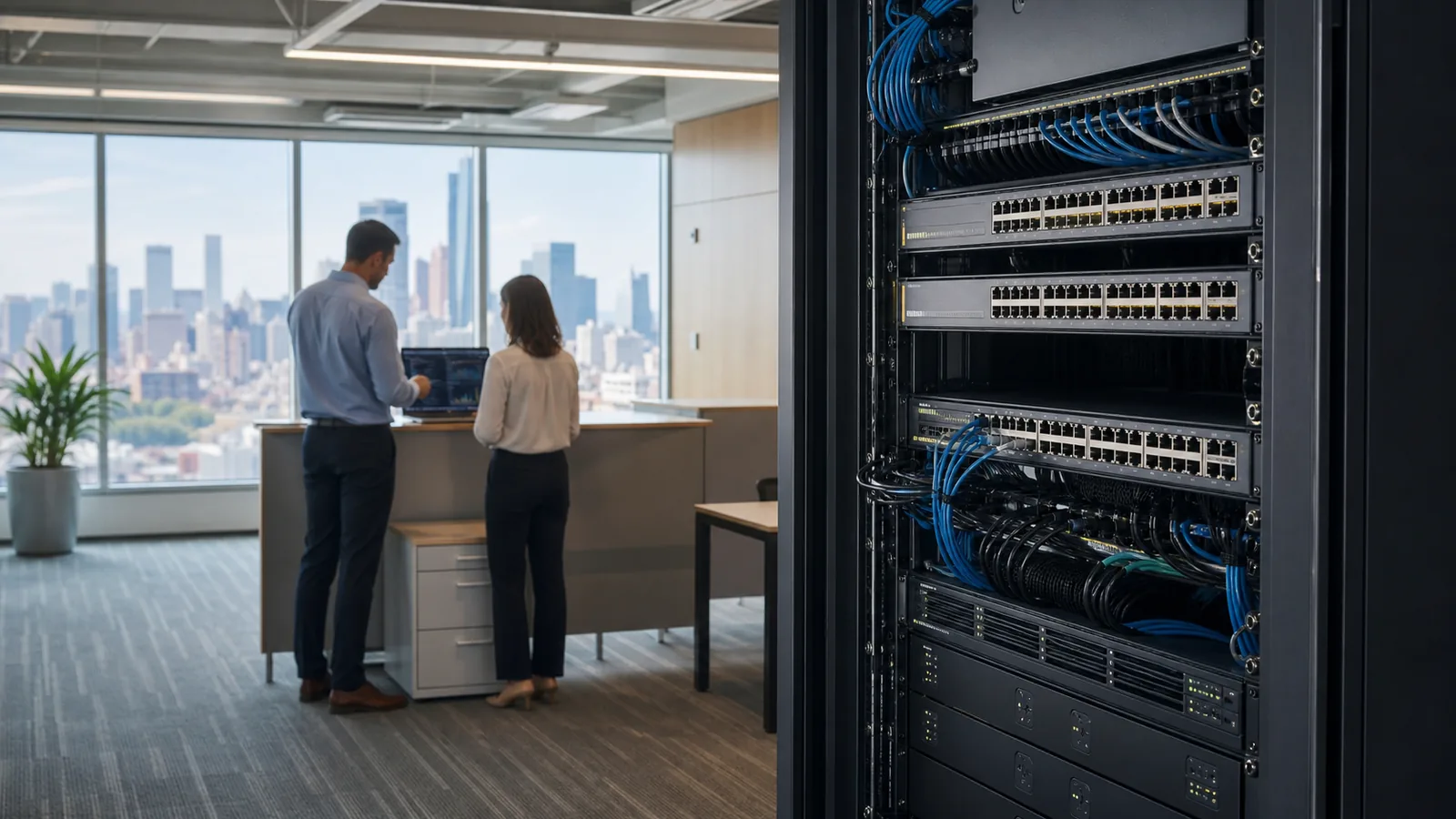 Fiber Cabling New York team planning network cabling and physical infrastructure around a New York workflow for IT Support New York — New York Fiber Readiness